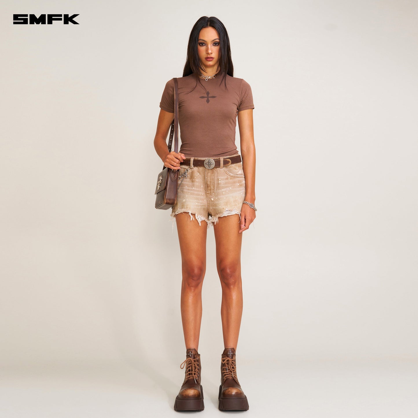 SMFK COMPASS Original Badge Tee Wild Horse Brown