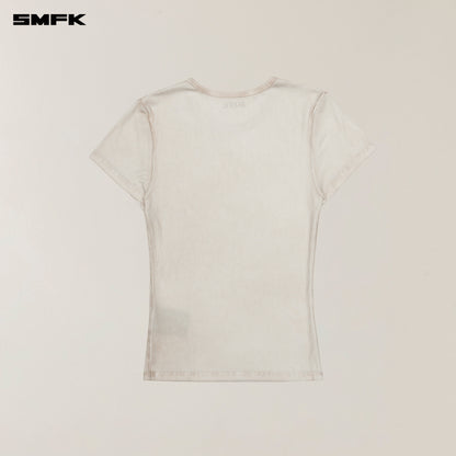 SMFK VINTAGE STORM Fade Dye Silk Sports Tee White Mist