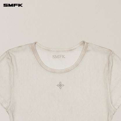 SMFK VINTAGE STORM Fade Dye Silk Sports Tee White Mist