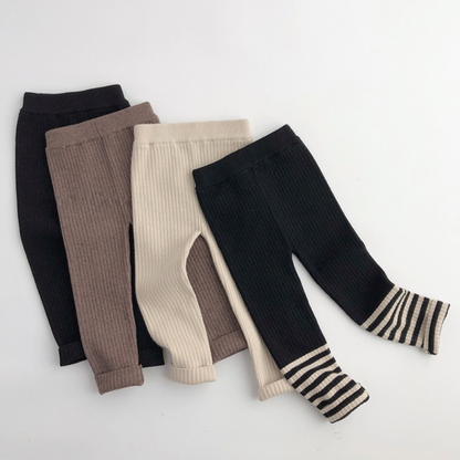 WD Kid's Warm Rib-Knit Comfy Leggings