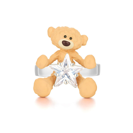 13DE MARZO Bear Hug Star Ring