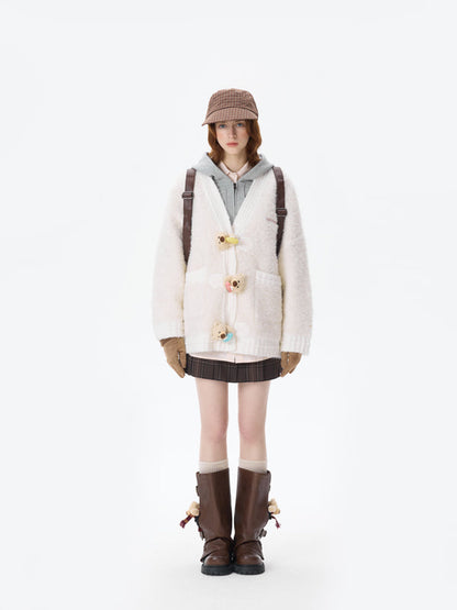 Harry Potter × 13DE MARZO Every Flavor Beans Cardigan Beige