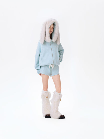 13DE MARZO Doozoo Zipper Hoodie Blue