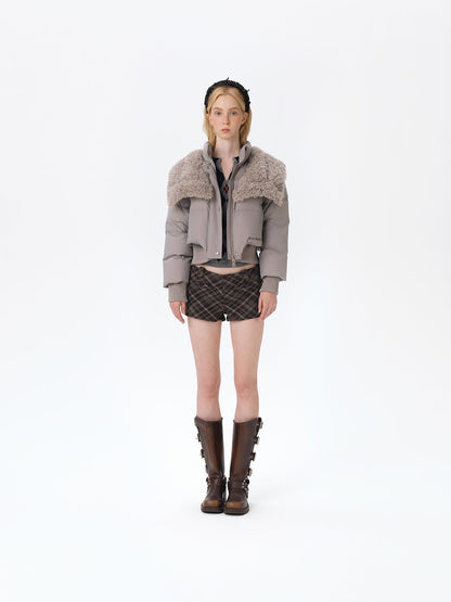 13DE MARZO Doozoo Detachable Short Down Jacket Grey