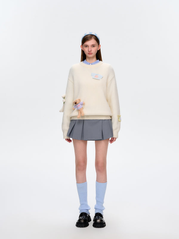 13DE MARZO Wearable Bear Sweater Beige