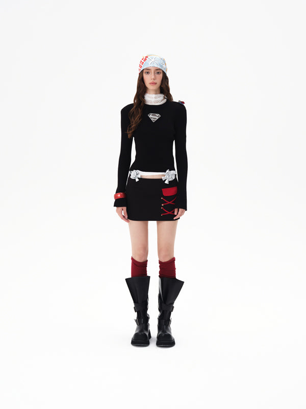 13DE MARZO x Superman Bear Top Black