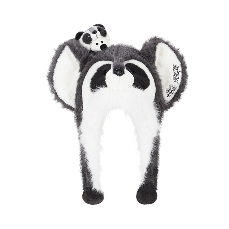13DE MARZO Raccoon Bear Hat Grey