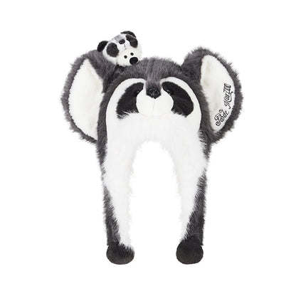13DE MARZO Raccoon Bear Hat Grey