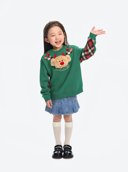 13DE MARZO Reindeer BabyBear Sweater Green