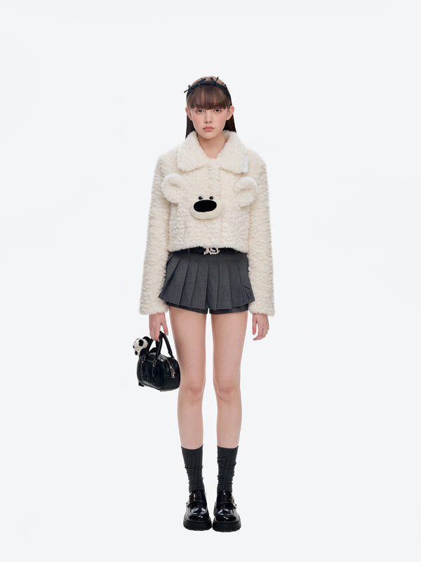 13DE MARZO Panda Bear Handbag Black