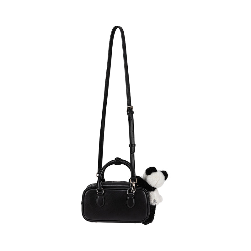 13DE MARZO Panda Bear Handbag Black