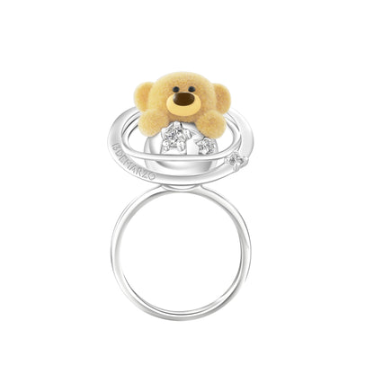 13DE MARZO Bear Planet Zircon Ring