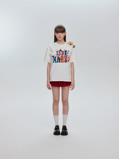 13DE MARZO DIY Colour-Fill T-Shirt White