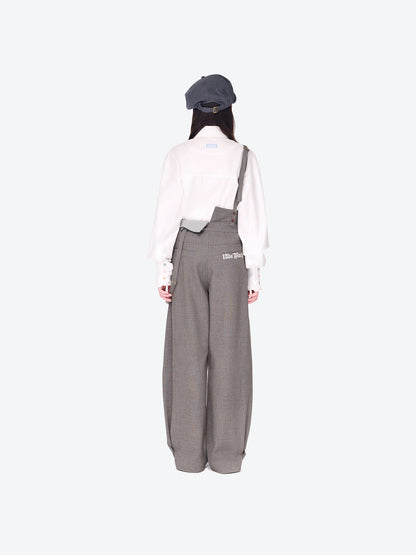 13DE MARZO Detachable Clown Bear Overall Grey
