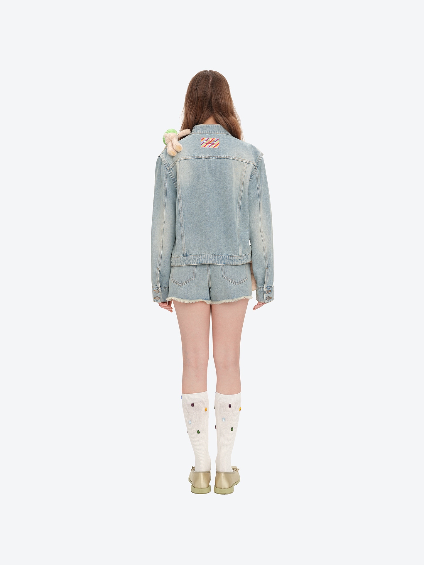 13DE MARZO x Chupa Chups Zip-Up Denim Jacket Blue