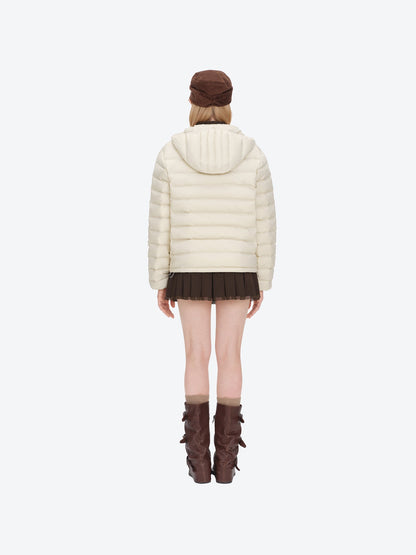 13DE MARZO Doozoo Quilted Down Jacket Beige