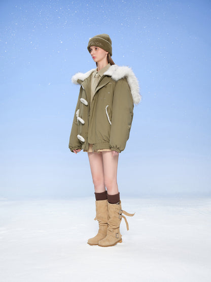 13DE MARZO Snow Bear Padded Jacket Green