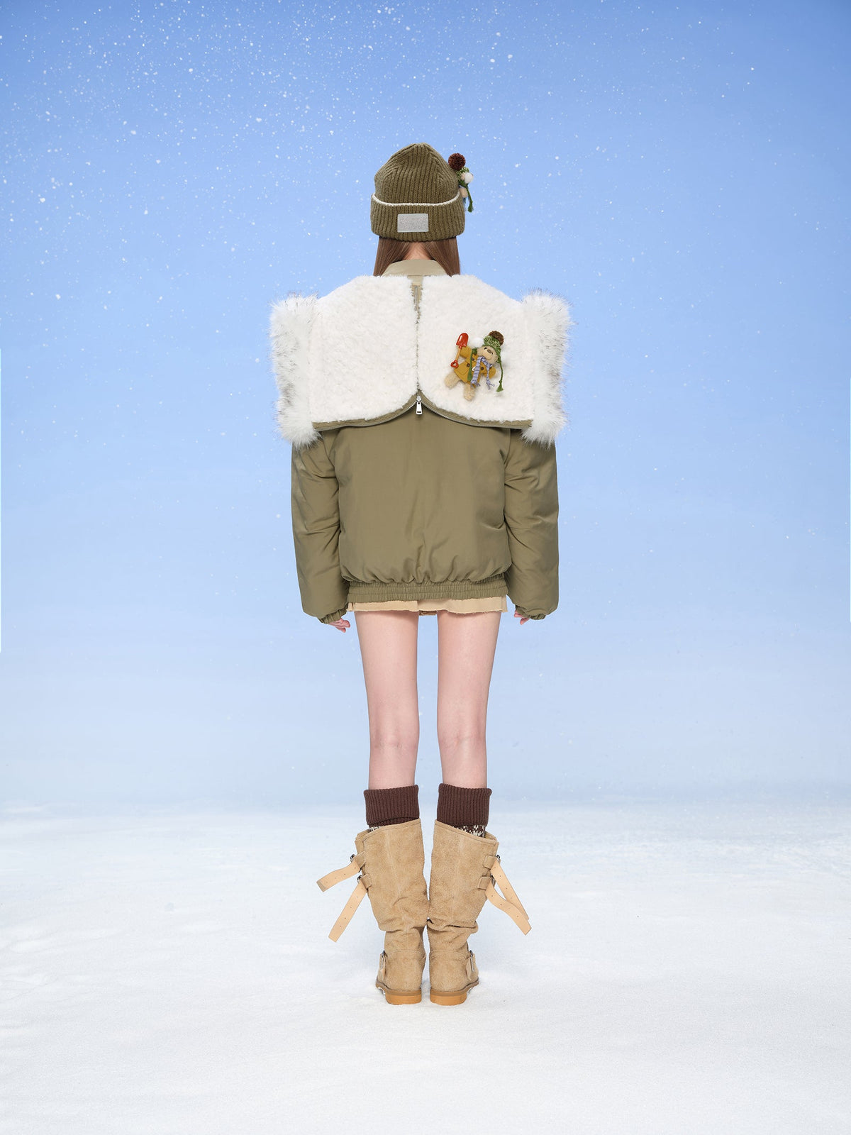 13DE MARZO Snow Bear Padded Jacket Green