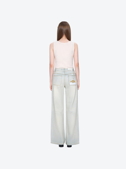 13DE MARZO Snow Bear Shimmer Jeans Grey