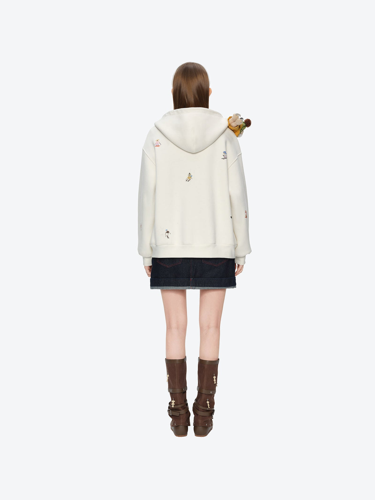 13DE MARZO Snow Bear Hoodie Beige