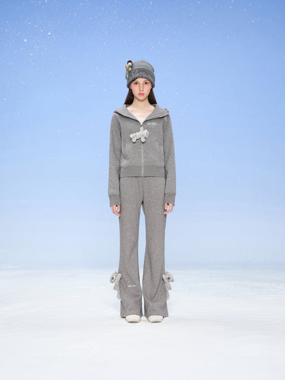 13DE MARZO Galaxy Spark Micro Flare Sweatpants Grey