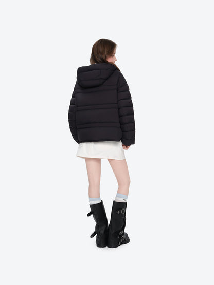 13DE MARZO Lightweight Quilted Down Jacket Black