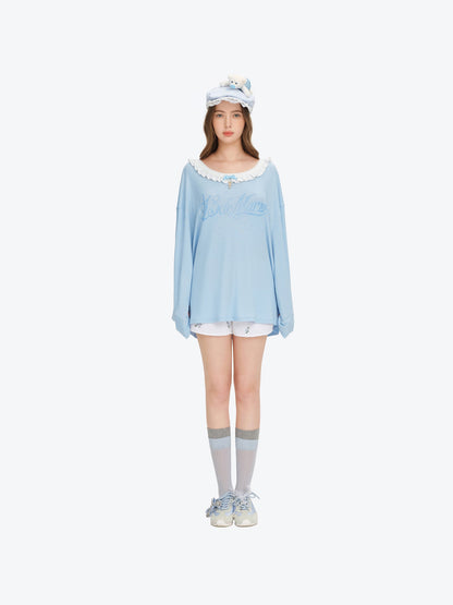 13DE MARZO Reversible Multi-Way Cover-Up Blue