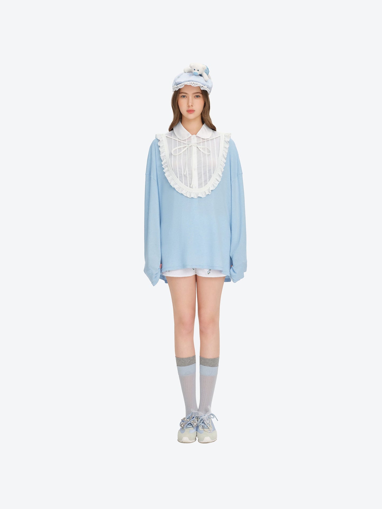 13DE MARZO Reversible Multi-Way Cover-Up Blue