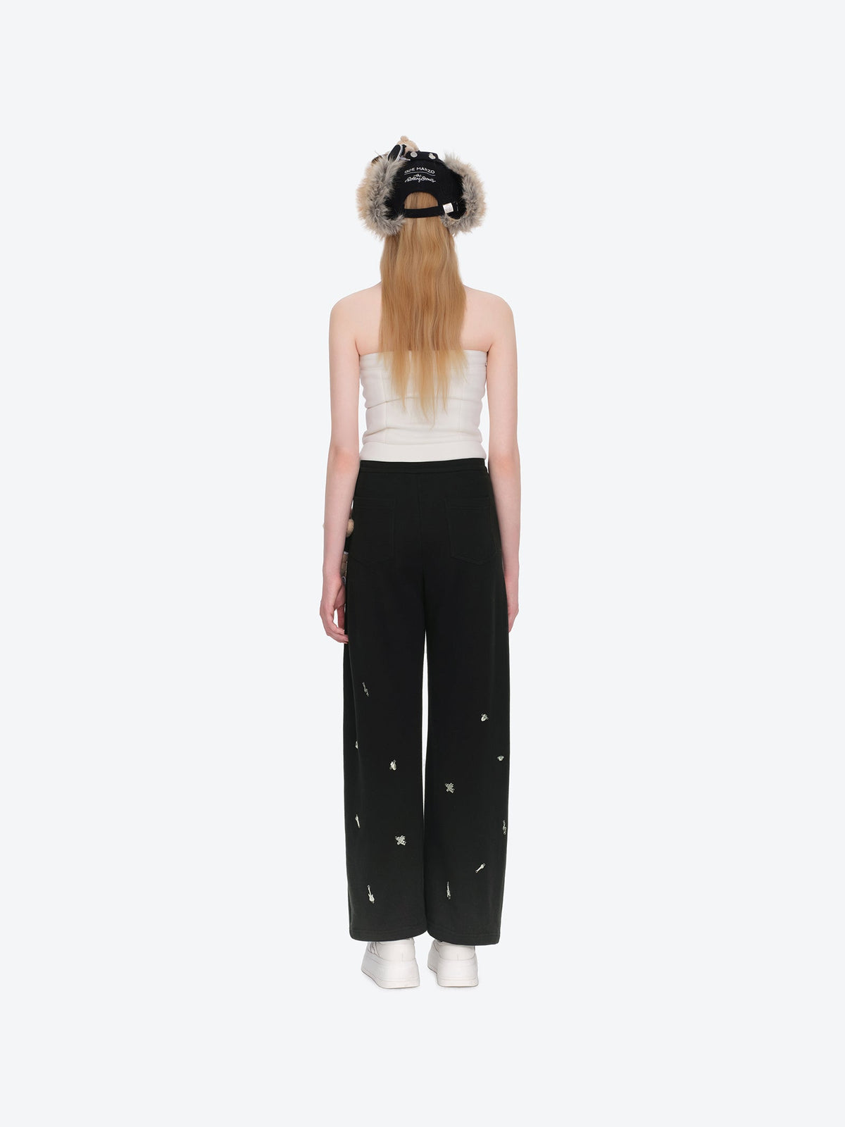 13DE MARZO Rolling Stones Bear Sweatpants Black