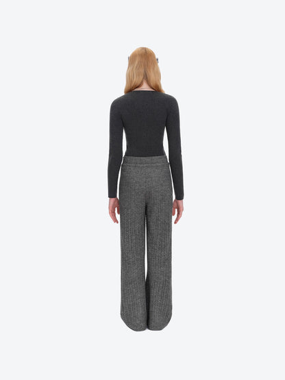 13DE MARZO Mini Bear Knit Trousers Grey