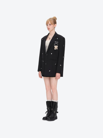 13DE MARZO Rolling Stones Bear Suit Black