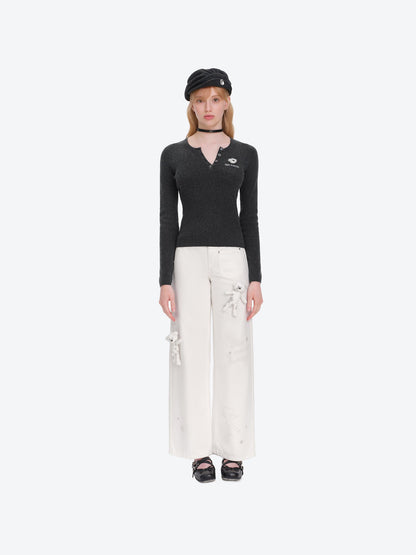 13DE MARZO Doozoo Knit Undershirt Black