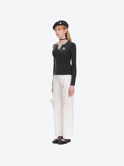 13DE MARZO Doozoo Knit Undershirt Black