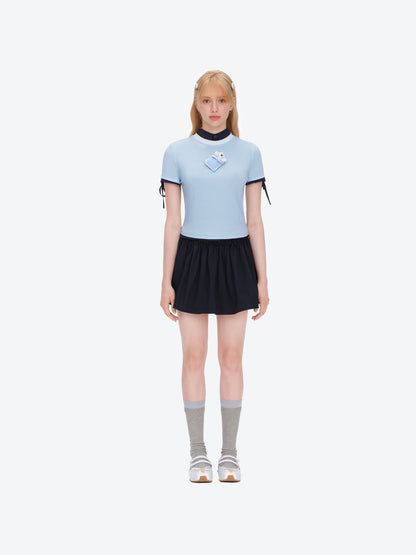 13DE MARZO Nighty Night Bear Tight Tee Blue