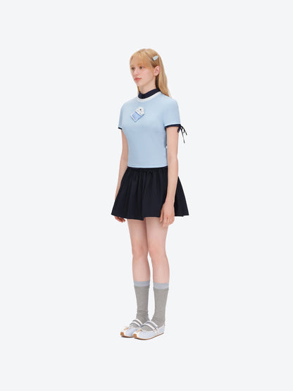 13DE MARZO Nighty Night Bear Tight Tee Blue
