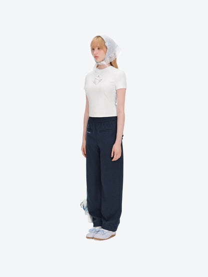 13DE MARZO Nighty Night Bear Tight Tee White