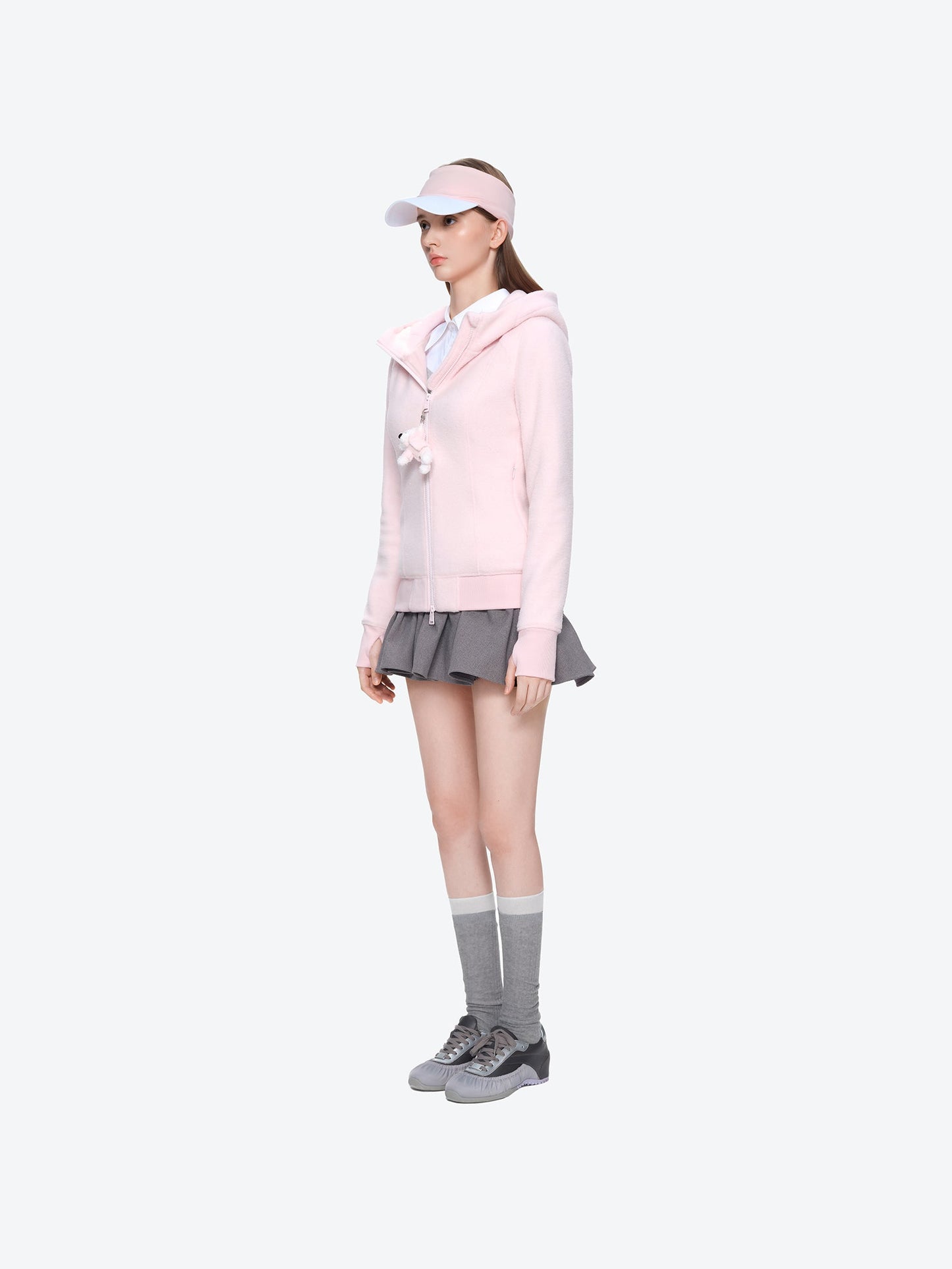 13DE MARZO Slim Fit Fleece Hoodie Pink