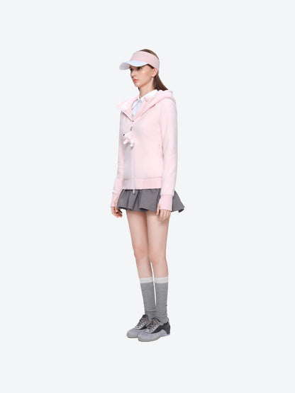 13DE MARZO Slim Fit Fleece Hoodie Pink