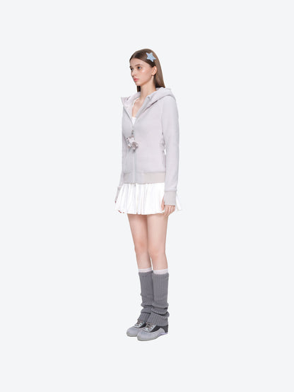 13DE MARZO Slim Fit Fleece Hoodie Grey