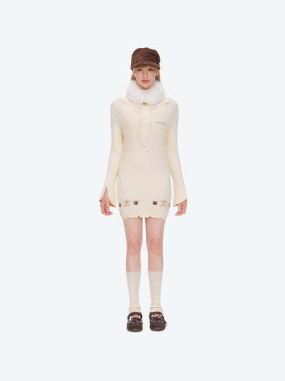 13DE MARZO Marzo Valley Turtleneck Knit Dress