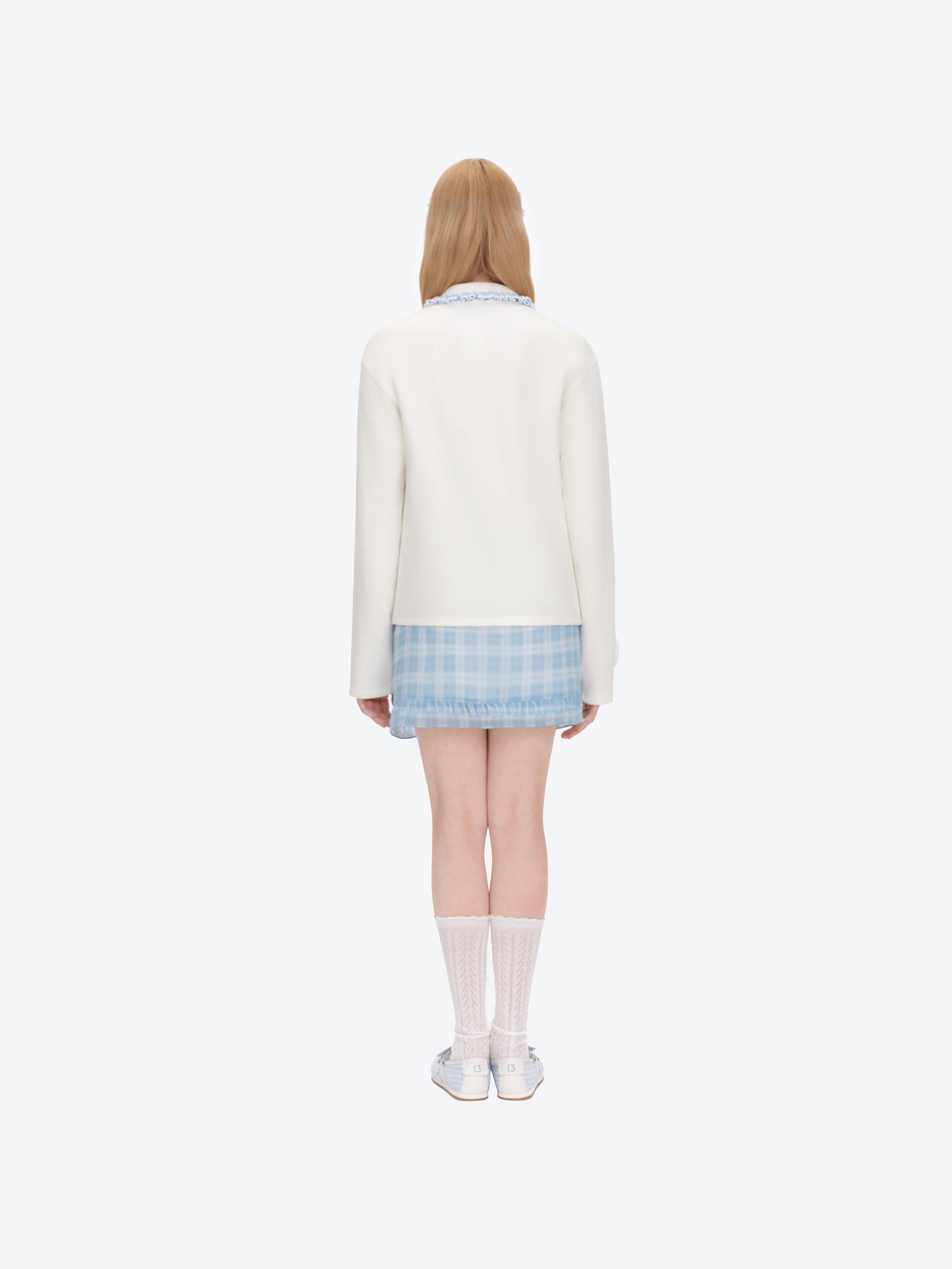 13DE MARZO Nighty Night Bear Long-Sleeve Polo White