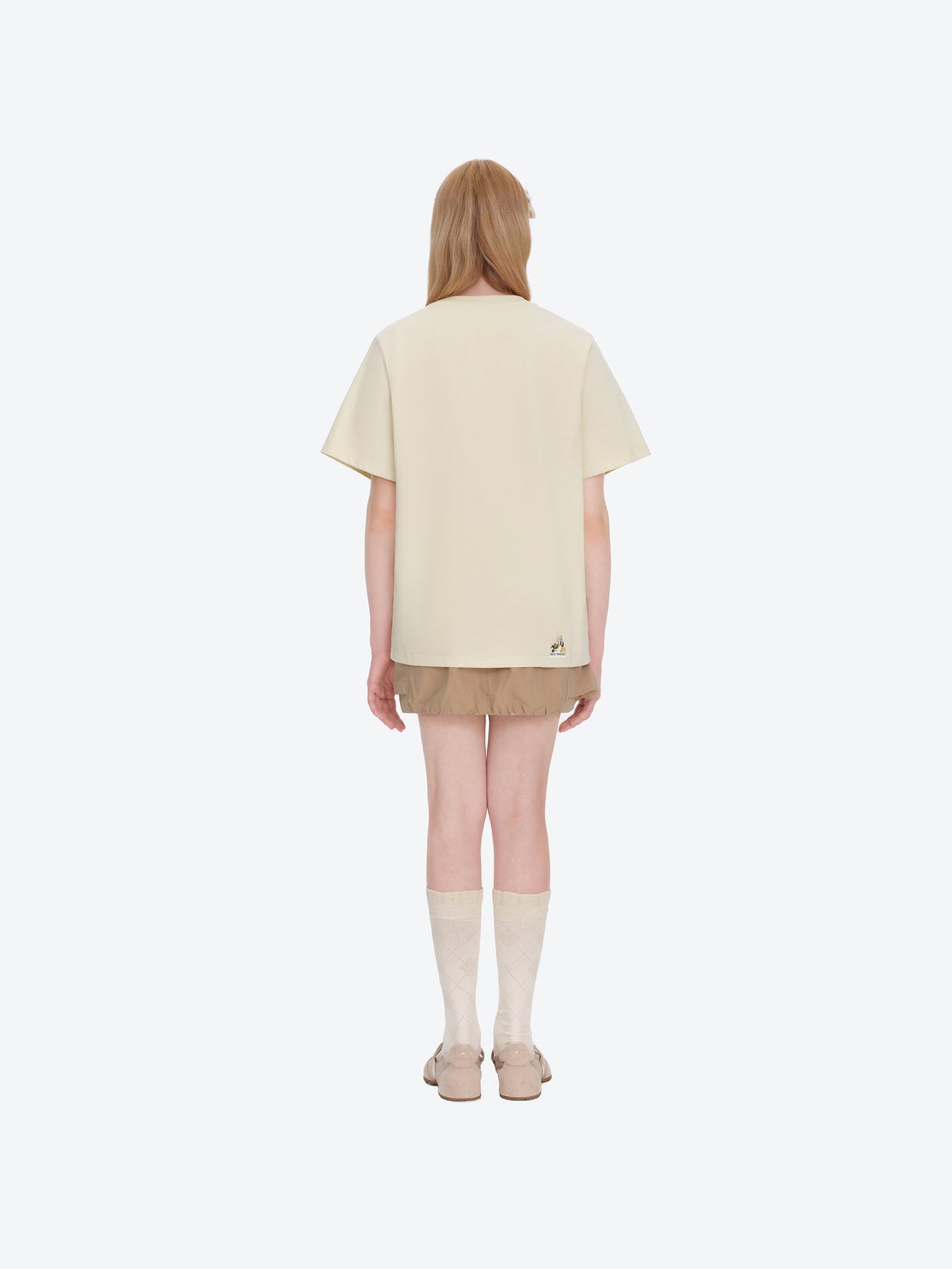 13DE MARZO Valley Pumpkin Print T-shirt Almond