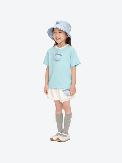 13DE MARZO BabyBear Round Neck T-shirt Blue
