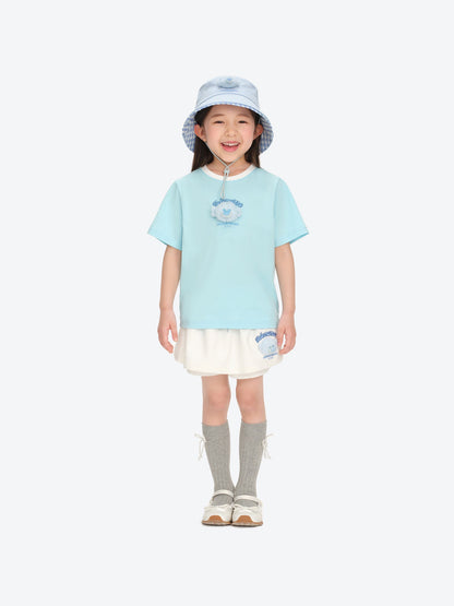 13DE MARZO BabyBear Round Neck T-shirt Blue