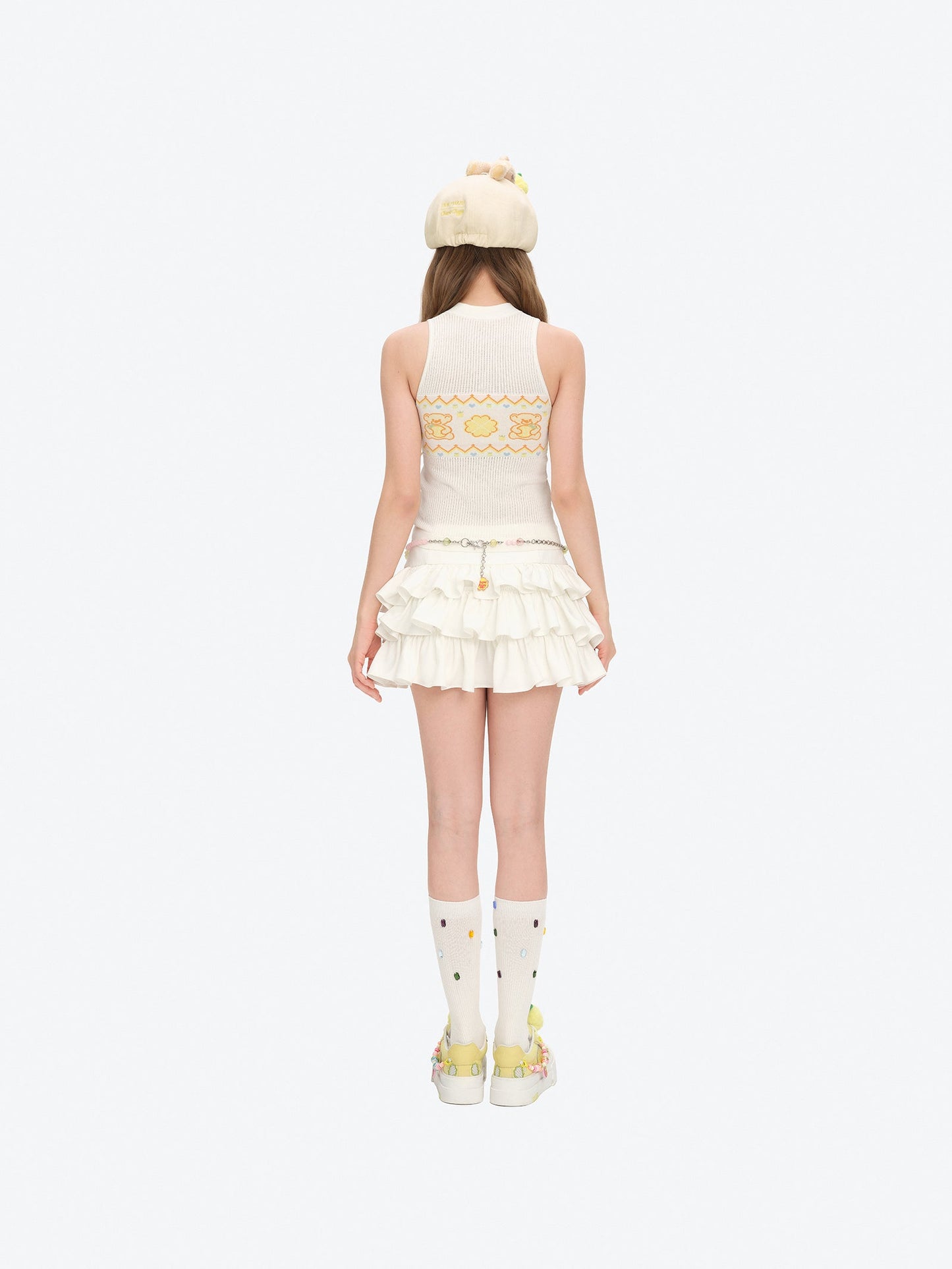 13DE MARZO Candy Bear Canvas Shoes Yellow