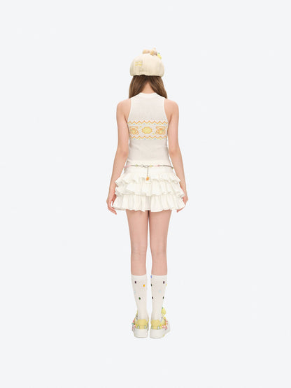 13DE MARZO Candy Bear Canvas Shoes Yellow