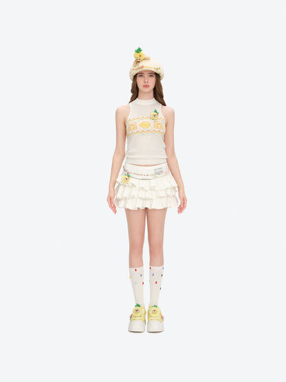 13DE MARZO Candy Bear Canvas Shoes Yellow