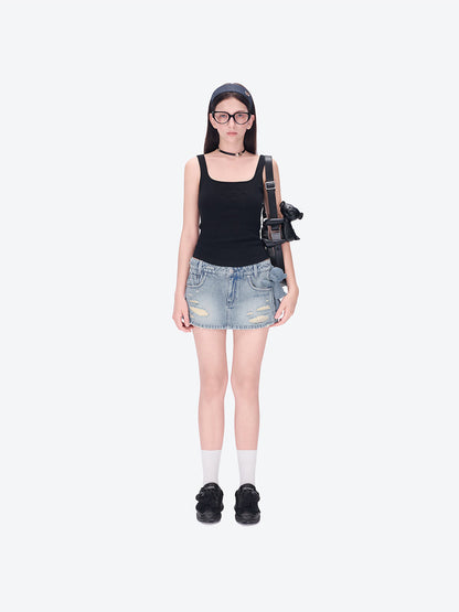 13DE MARZO Star Bear Belt Bag Black