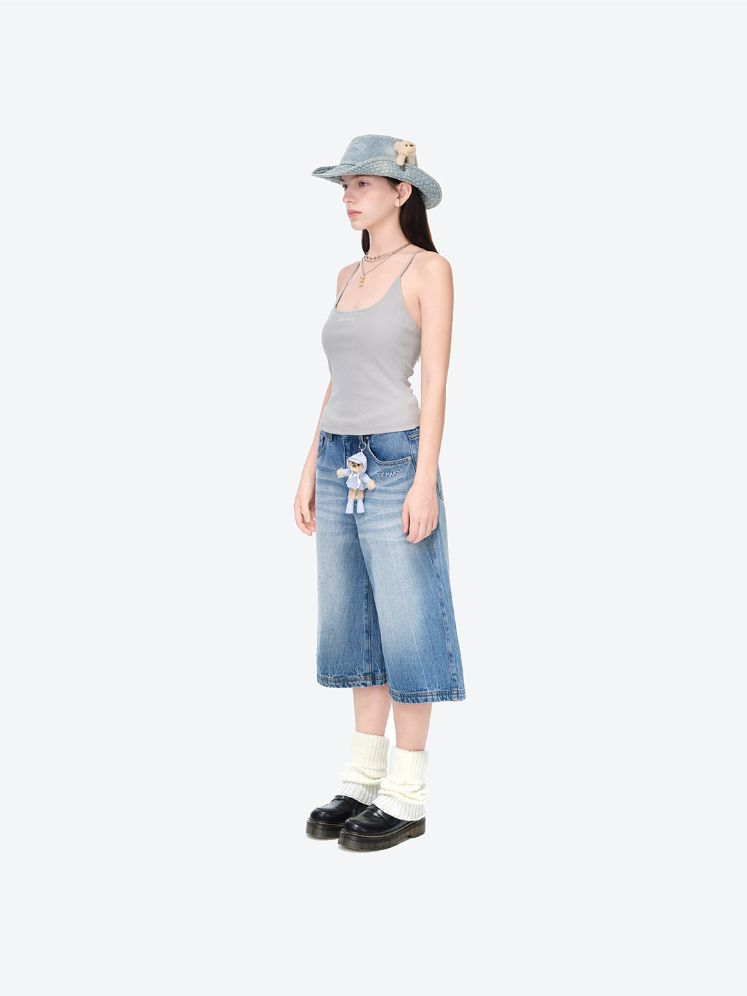 13DE MARZO Rainy Day Jorts Blue