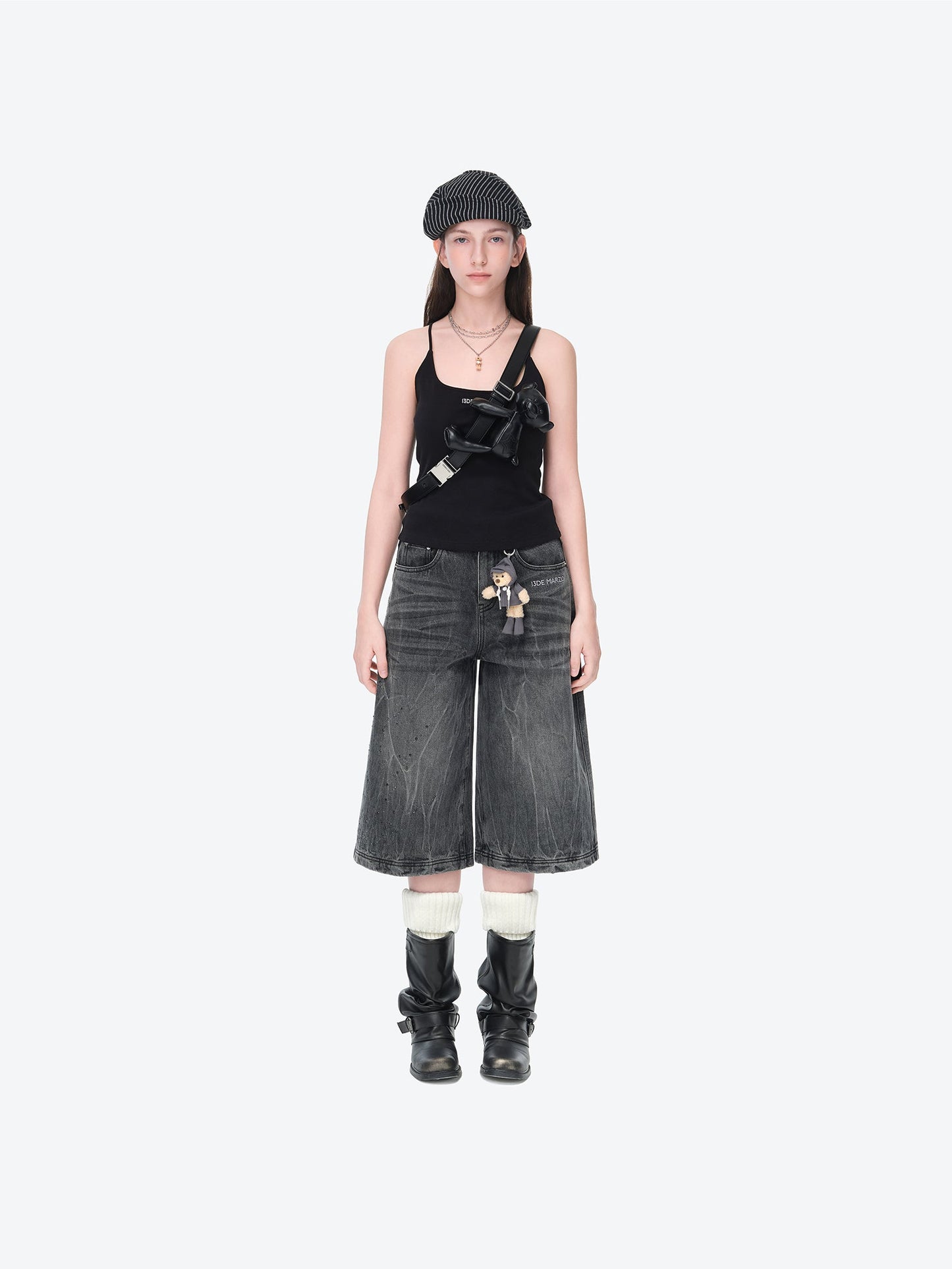 13DE MARZO Back Bear Harness Top Black
